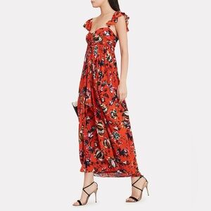 DIANE VON FURSTENBERG Celestia Ruched Mesh Maxi Dress